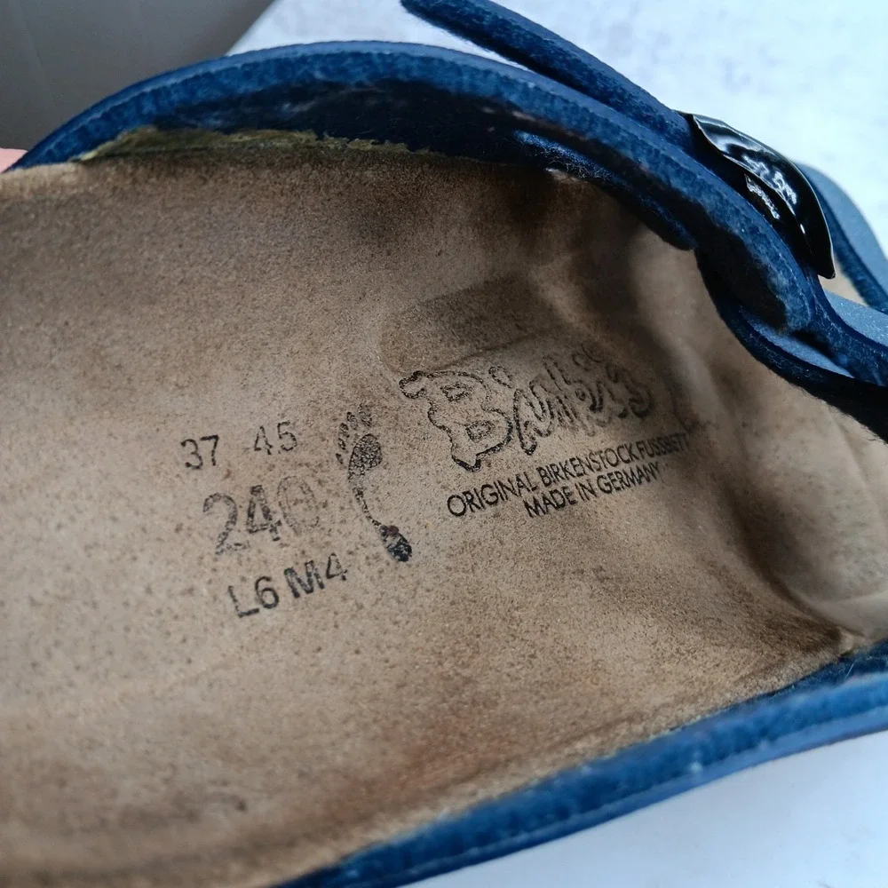 Birkenstock Blue Cross-Strap Sandals - Picture 7 of 10